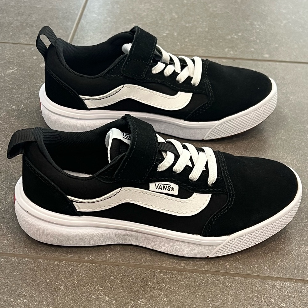 Vans Kids Black and White Sneakers